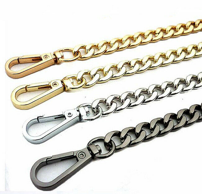 20-120 Cm Bags Chain For Handbag Strapping Bag Light Golden Flat Metal Chain New